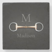 Dessous-de-verre En Pierre Eggbutt Snaffle Bit Equestrimed (Devant)