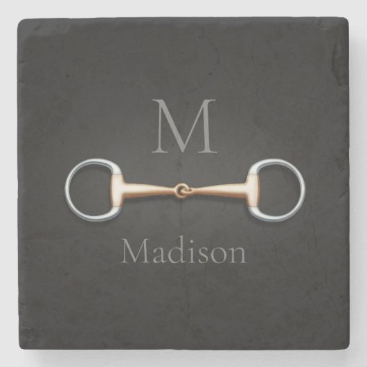 Dessous-de-verre En Pierre Eggbutt Snaffle Bit Equestrimed (Devant)