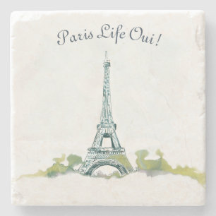 Dessous-de-verre En Pierre Eiffel Tour Paris Stylo et encre