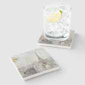 Dessous-de-verre En Pierre Eiffel Tower. Paris, France  (Côté)