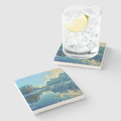 Dessous-de-verre En Pierre EL Capitan et réflexion de trois frères (Côté)