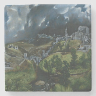 Dessous-de-verre En Pierre EL GRECO - vue de Toledo 1596