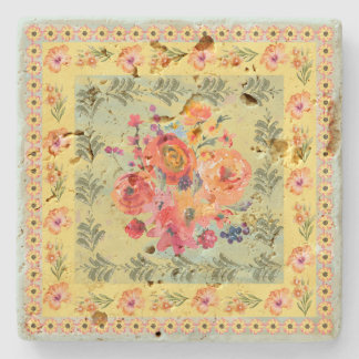 Dessous-de-verre En Pierre Élégant floral artistique vintage à l'aquarelle an