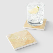 Dessous-de-verre En Pierre Élégant grès moderne marbré (Côté)