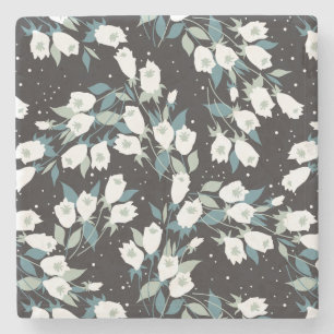 Dessous-de-verre En Pierre Élégant Motif de fleur de tulipe Arrière - plan no