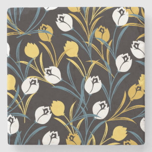 Dessous-de-verre En Pierre Élégant motif floral de Tulipe