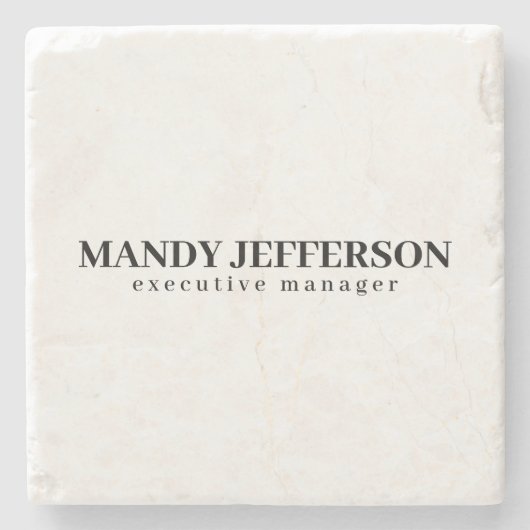 Dessous-de-verre En Pierre Élégant professionnel minimaliste moderne ajouter  (Devant)