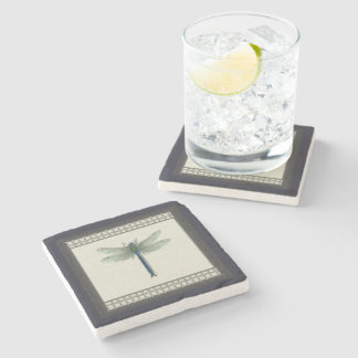 Dessous-de-verre En Pierre Élégante libellule bleue