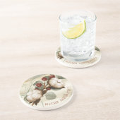 Dessous de verre en pierre élégante Plante à poupé (Côté)