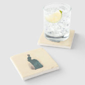 Dessous-de-verre En Pierre Élégante robe victorienne bleue (Côté)