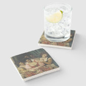 Dessous-de-verre En Pierre Élégantes dames sur un balcon (Côté)