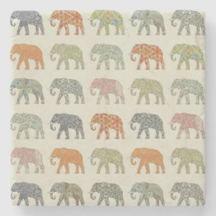 Dessous-de-verre En Pierre Élément Motif Animal Coloré Contemporain