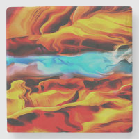 Eléments Chauds Et Froids Acrylique Verser Abstrai
