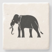 Dessous-de-verre En Pierre Éléphant de Siamese (Devant)