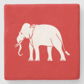 Dessous-de-verre En Pierre Éléphant de Siamese (Devant)