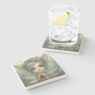 Dessous-de-verre En Pierre Elfe et libellule 6