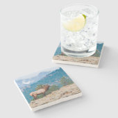 Dessous-de-verre En Pierre Elk (Cervus Elephus) Bulle (Côté)