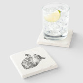 Dessous-de-verre En Pierre Ember-Step Purr (Côté)