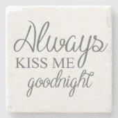 Dessous-de-verre En Pierre Embrassez-toujours moi bonne nuit (Devant)