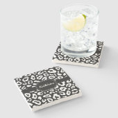 Dessous-de-verre En Pierre Empreinte de léopard (Côté)