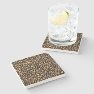 Dessous-de-verre En Pierre Empreinte de léopard Motif classique Jungle