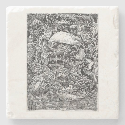 Dessous-de-verre En Pierre En attendant le Maelstrom (Devant)