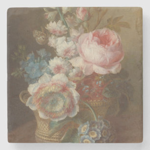 Dessous-de-verre En Pierre Encore la vie avec les fleurs - Cornelis van Spaen