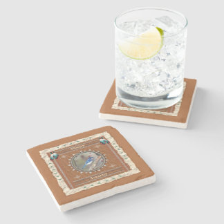 Dessous-de-verre En Pierre Énergie de ténacité du geai bleu