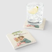 Dessous-de-verre En Pierre Enfants sous Mistletoe Noël (Côté)