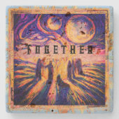 Dessous-de-verre En Pierre Ensemble par le feu Mystique (Devant)