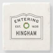 Dessous-de-verre En Pierre Entrée de Hingham MA (Devant)