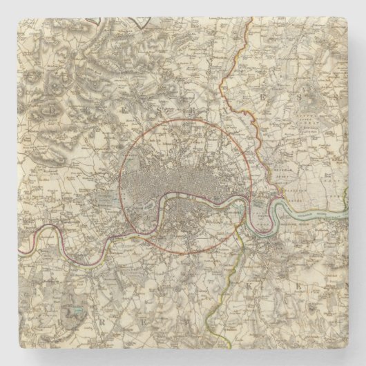 Dessous-de-verre En Pierre Environnements de Londres (Devant)