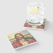 Dessous-de-verre En Pierre Éperviers et lamelles (Côté)