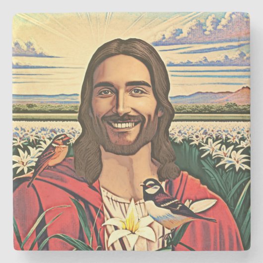 Dessous-de-verre En Pierre Éperviers et lamelles (Devant)