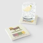 Dessous-de-verre En Pierre Éplucher la queue sur l'âne (Côté)