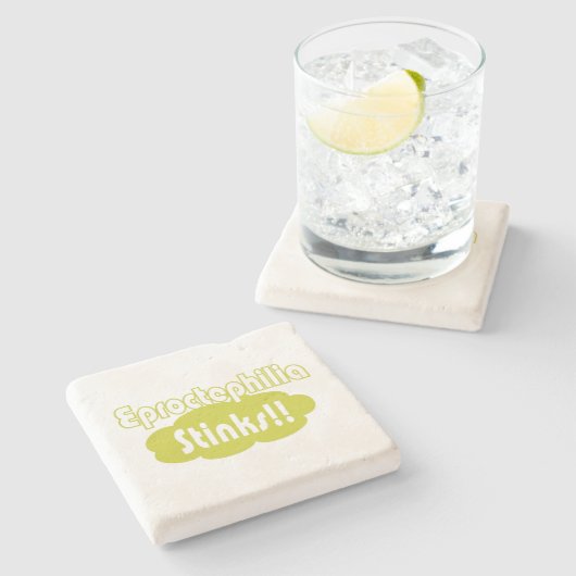 Dessous-de-verre En Pierre Eproctophilia pue ! ! (Côté)