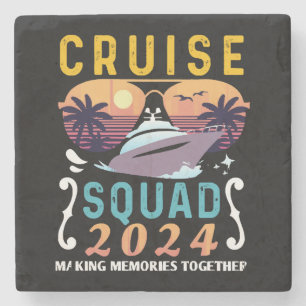 Dessous-de-verre En Pierre Équipe de croisière 2024 Groupe de vacances famili