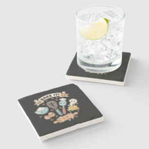 Dessous-de-verre En Pierre Équipe de pâtisserie Kawaii mignonne Cadeau pour