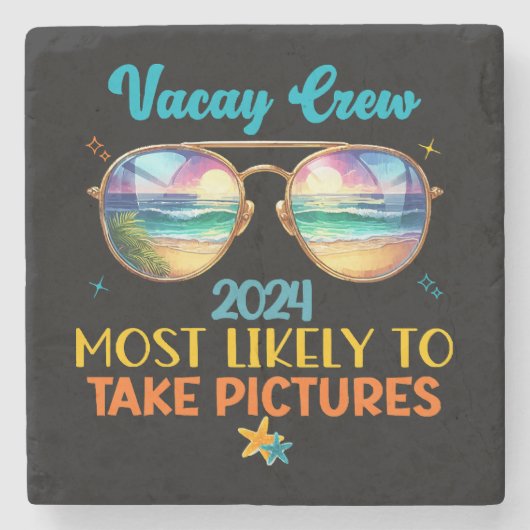 Dessous-de-verre En Pierre équipe de vacances 2024 (Devant)