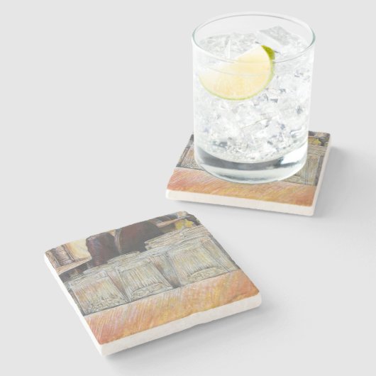 Dessous-de-verre En Pierre Équivalent lumineux des émotions passionnées (Côté)