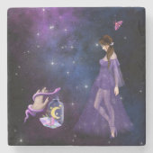 Dessous-de-verre En Pierre Esoteric Witchcraft Magick Purple Cadeau Pour Sorc (Devant)