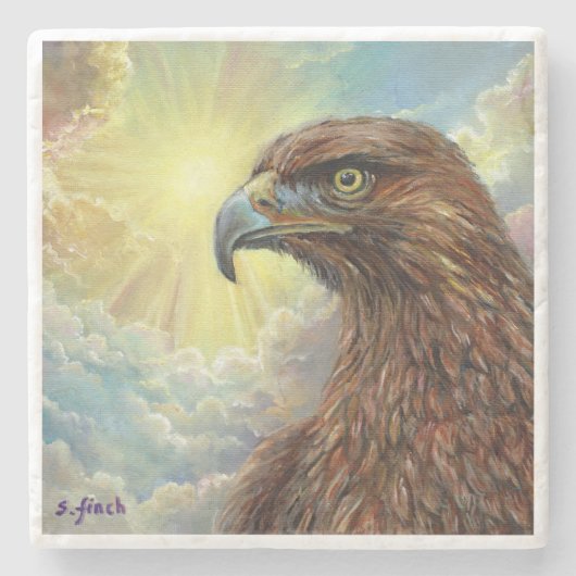 Dessous-de-verre En Pierre Esprit d'aigle (Devant)