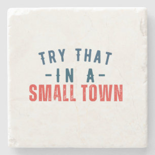 Dessous-de-verre En Pierre Essayer dans une petite ville