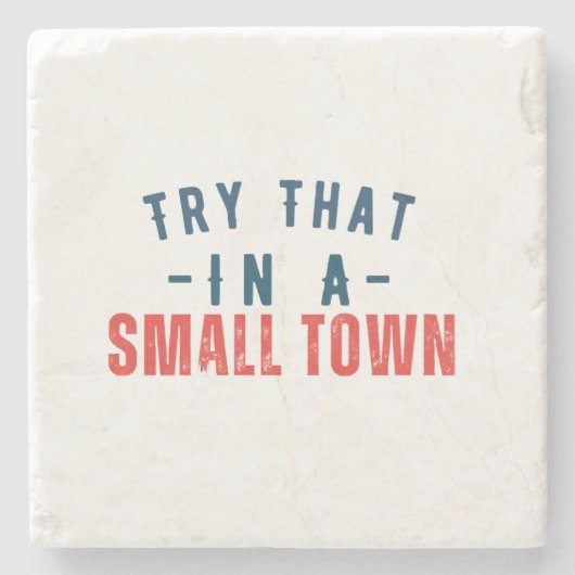 Dessous-de-verre En Pierre Essayer dans une petite ville (Devant)