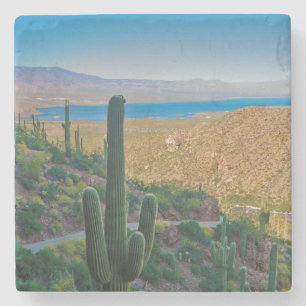 Dessous-de-verre En Pierre États-Unis, Arizona. Vue depuis l'entrée de Tonto