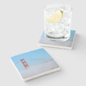 Dessous-de-verre En Pierre États-Unis, Californie. Pont Golden Gate Le Matin (Côté)