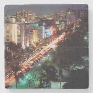 Dessous-de-verre En Pierre États-Unis, Floride, Miami Beach, Ocean Drive, Ar