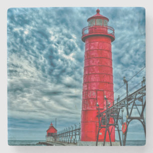 Dessous-de-verre En Pierre États-Unis, Grand Haven, Michigan, phare