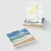 Dessous-de-verre En Pierre États-Unis, Kauai, Hawaï. Une Femme Promène Les Ro (Côté)