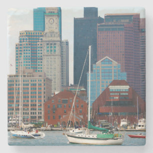 Dessous-de-verre En Pierre États-Unis, Massachusetts. Skyline du front de mer